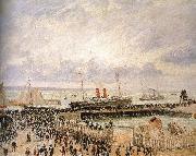 Camille Pissarro Cloudy pier